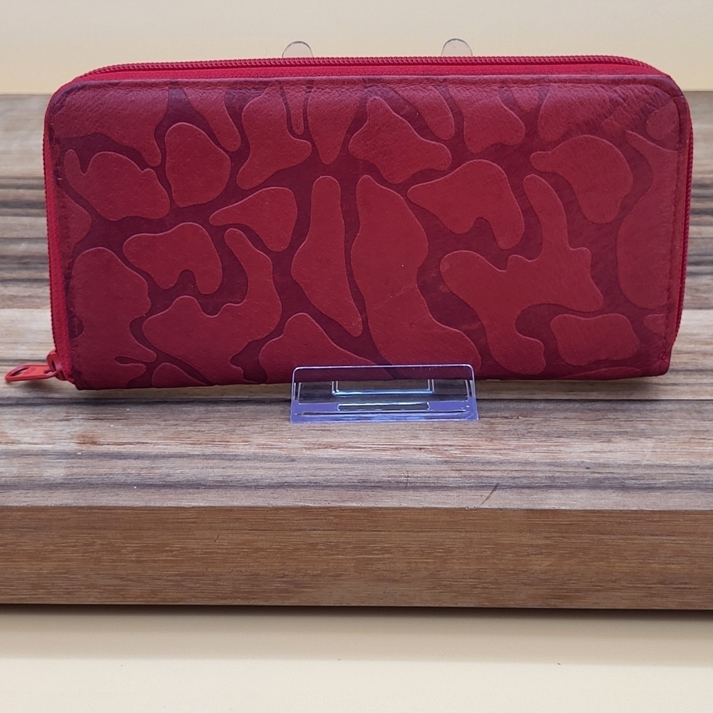 Mundi Red Camouflage Zip Wallet
